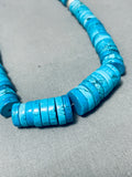 Native American Stunning Vintage Santo Domingo Graduating Turquoise Sterling Silver Necklace-Nativo Arts