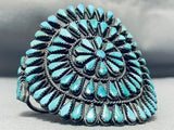 Darlene Kahue Vintage Native American Zuni Turquoise Sterling Silver Bracelet-Nativo Arts