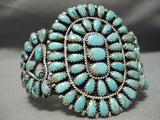 Authentic Vintage Native American Navajo Larry Moses Begay Turquoise Sterling Silver Bracelet-Nativo Arts