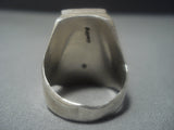 Midnight Space Kachina Turquoise Sterling Silver Ring-Nativo Arts