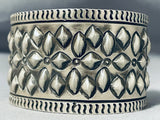 One Of The Most Detailed Native American Navajo Hand Repoussed Sterling Silver Bracelet-Nativo Arts