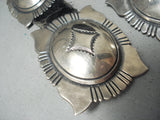 Authentic Rare Vintage Native American Navajo Thomas Singer Sterling Silver Concho Belt-Nativo Arts