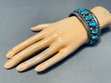 Important Vintage Native American Navajo Tom Moore Turquoise Sterling Silver Bracelet-Nativo Arts