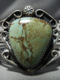 Stunning Vintage Native American Navajo Royston Turquoise Sterling Silver Bracelet Old-Nativo Arts