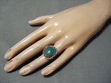 Amazing Vintage Native American Navajo Turquoise Sterling Silver Ring Old-Nativo Arts