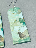 Native American Sensational Santo Domingo Turquoise Huge Slab Pendant Earrings-Nativo Arts