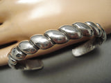 Advanced Technique! Vintage Native American Navajo Sterling Silver Cloud Bracelet Old-Nativo Arts