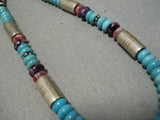 Important Authentic Vintage Native American Navajo Thomas Singer Sterling Silver Necklace-Nativo Arts