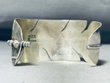 Most Intricate Hand Carved Vintage Native American Navajo Sterling Silver Bracelet-Nativo Arts