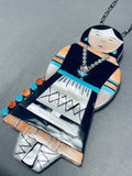 The Biggest Ever Native American Zuni Woman Turquoise Sterling Silver Necklace-Nativo Arts
