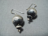 Fabulous Navajo Native American Sterling Silver Earrings-Nativo Arts