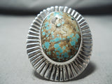 Amazing Navajo Native American 8 Turquoise Sterling Silver Ring-Nativo Arts