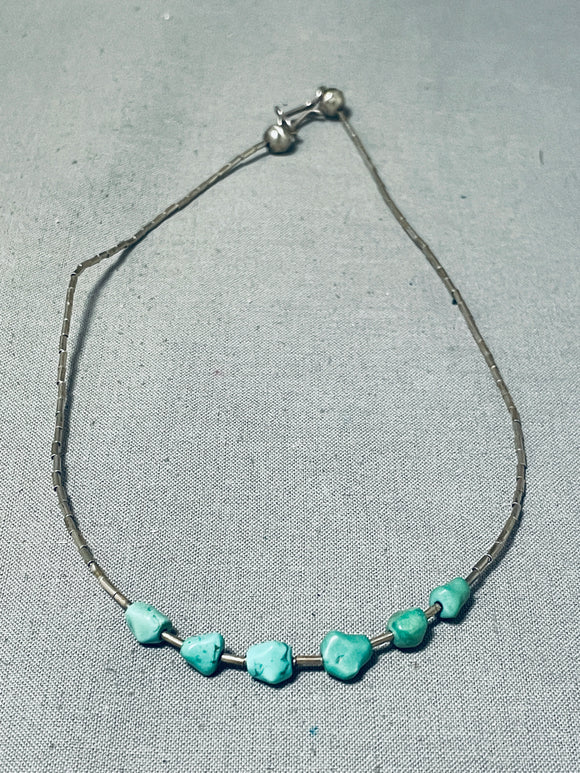 Women's Vintage Native American Navajo Royston Turquoise Sterling Silver Necklace-Nativo Arts