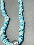 Vivid Turquoise Native American Navajo Sterling Silver Necklace-Nativo Arts