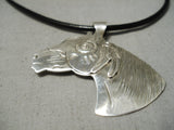 Wonderful Native American Sterling Silver Horse Necklace Pendant-Nativo Arts