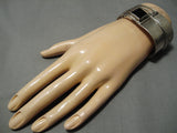 Fabulous Vintage Navajo Native American Sterling Silver Cuff Bracelet-Nativo Arts
