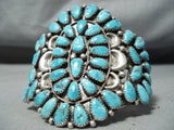 Justin Wilson Vintage Native American Navajo Turquoise Sterling Silver Bracelet-Nativo Arts