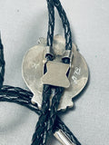 Important Daniel Benally Vintage Native American Navajo Turquoise Sterling Silver Bolo Tie-Nativo Arts