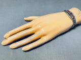 Dazzling Native American Navajo Coral Sterling Silver Bracelet-Nativo Arts