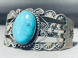 Old Technique Vintage Native American Navajo Turquoise Sterling Silver Bracelet-Nativo Arts