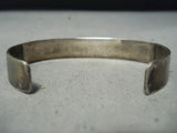 Native American Detailed Vintage Navajo Turquoise Lapis Sterling Silver Inlay Bracelet-Nativo Arts