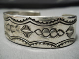 Marvelous Vintage Navajo Heavy Sterling Silver Native American Bracelet-Nativo Arts