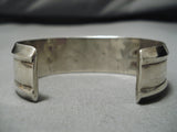 Exceptional Vintage Native American Navajo Turquoise Sterling Silver Bracelet Old-Nativo Arts