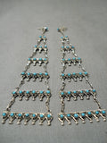 Colossal 7 Tier Vintage Zuni Native American Chandelier Earrings Sterling Silver-Nativo Arts