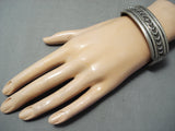 Sensational Vintage Navajo Sterling Silver Bracelet Native American Old-Nativo Arts