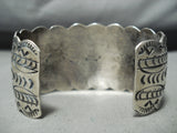 Important Vintage Native American Navajo Mar James Coral Sterling Silver Bracelet-Nativo Arts