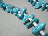 Quality Vintage Native American Navajo Spiderweb Turquoise Nugget Sterling Silver Necklace-Nativo Arts