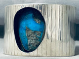 Native American Very Rare Recessed Morenci Turquoise Sterling Silver Bracelet-Nativo Arts