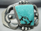 Authentic Kirk Smith Vintage Native American Navajo Turquoise Sterling Silver Bracelet-Nativo Arts