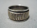 Expressive Vintage Native American Navajo 14k Gold And Sterling Silver Ring Old-Nativo Arts
