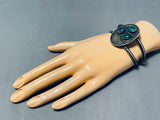 Unique Vintage Native American Navajo Turquoise Sterling Silver Bracelet-Nativo Arts