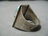Incredible!! Vintage Navajo Turquoise Sterling Silver Native American Ring-Nativo Arts