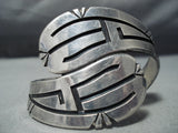 Dynamic Vintage Navajo Sterling Silver Bracelet Native American Old-Nativo Arts