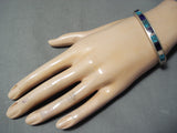 Important Ray Tracey Vintage Native American Navajo Turquoise Sugulite Sterling Silver Bracelet-Nativo Arts