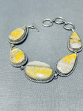 Del Billie Fabulous Native American Navajo 5 Honeybee Sterling Silver Link Bracelet-Nativo Arts