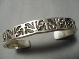Important Vintage Navajo Cal Begay Sterling Silver Native American Bracelet Cuff-Nativo Arts