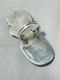 Eye Grabbing Native American Navajo Green Turquoise Sterling Silver Shell Ring-Nativo Arts