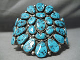 Important Vintage Native American Navajo Henry Roanhorse Turquoise Sterling Silver Bracelet-Nativo Arts