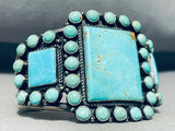 One Of The Best Vintage Native American Navajo Satellite Turquoise Sterling Silver Bracelet-Nativo Arts