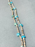 Native American Wonderful Vintage Santo Domingo Kingman Turquoise Necklace-Nativo Arts