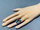 Sweet Vintage Native American Navajo Turquoise Sterling Silver Ringold-Nativo Arts