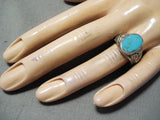 Stunning Vintage Native American Navajo Turquoise Sterlig Silver Ring-Nativo Arts