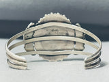 Henry Baca Vintage Native American Navajo Turquoise Sun Sterling Silver Bracelet-Nativo Arts