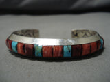 Magnificent Vintage Native American Navajo Turquoise Shell Clinton Pete Bracelet-Nativo Arts