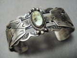Very Rare Hachita Turquoise Vintage Native American Navajo Sterling Silver Bracelet-Nativo Arts