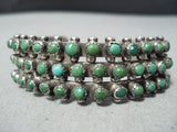 Native American Rare Vintage Zuni Cerrillos Turquoise Sterling Silver Bracelet-Nativo Arts